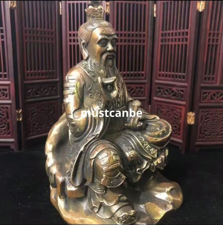 仏教美術 仏像 銅像 道徳天尊銅像 仏堂に奉納します 銅製 銅器