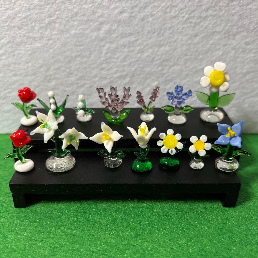 花　ガラス細工　ミニチュア