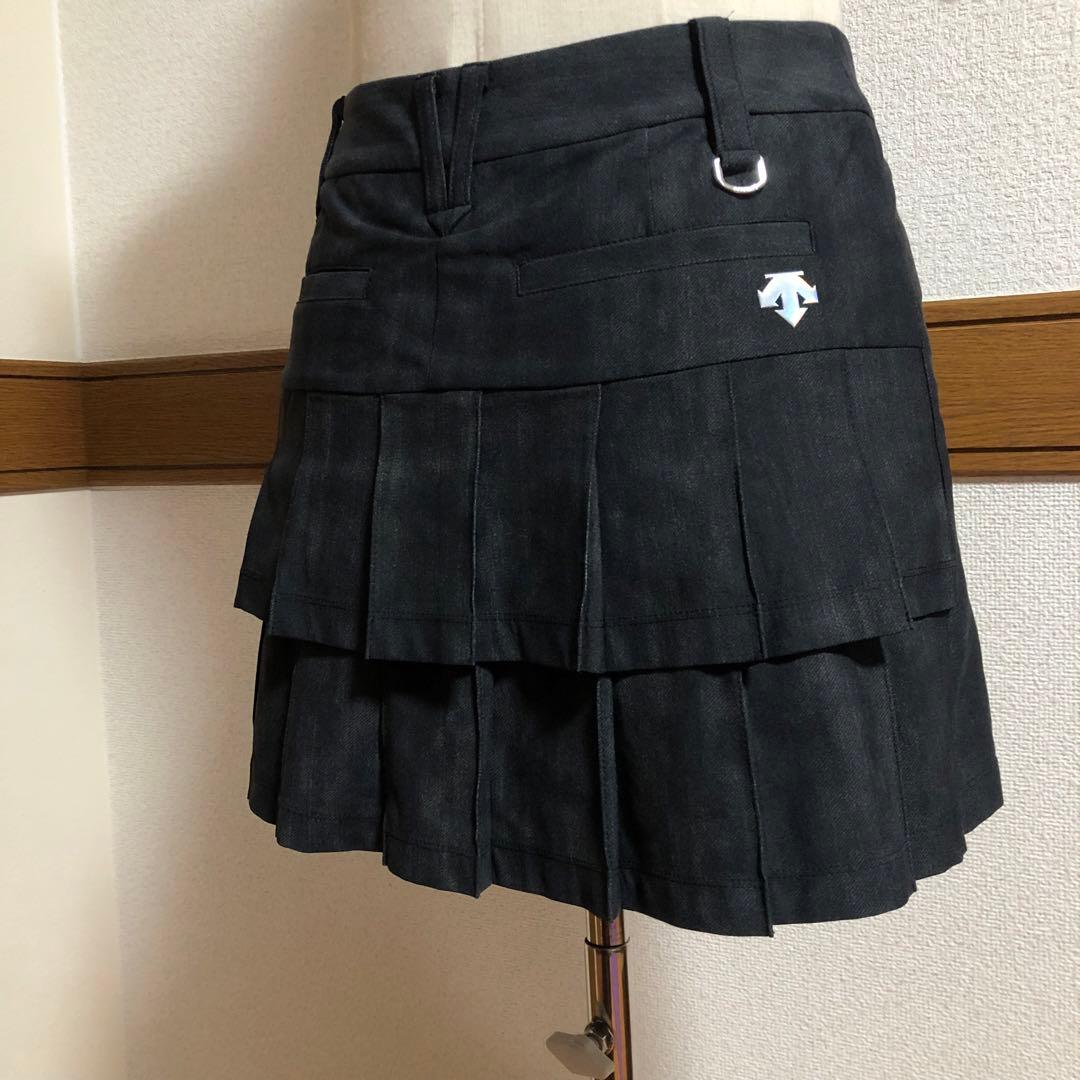 デサントゴルフ セットアップ リュクス ジャージージャケット スカート ブラック