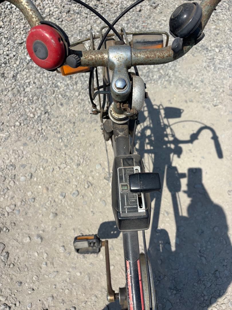 シティバイク 26インチ 黒/赤 スチールフレーム