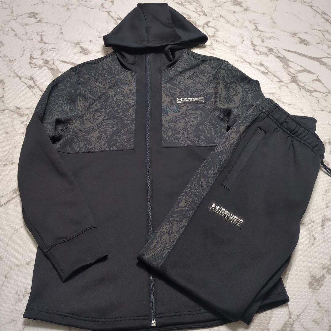 UNDER ARMOUR パーカー パンツ 上下セット ブラック