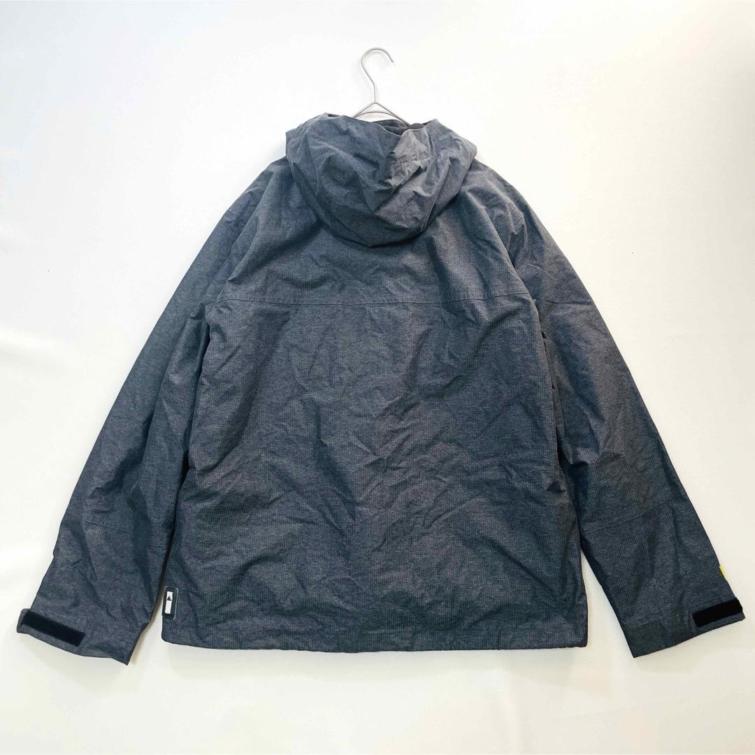 6658【美品】バートン　ジャケット　メンズ スノボウェア　ストライプ　グレー