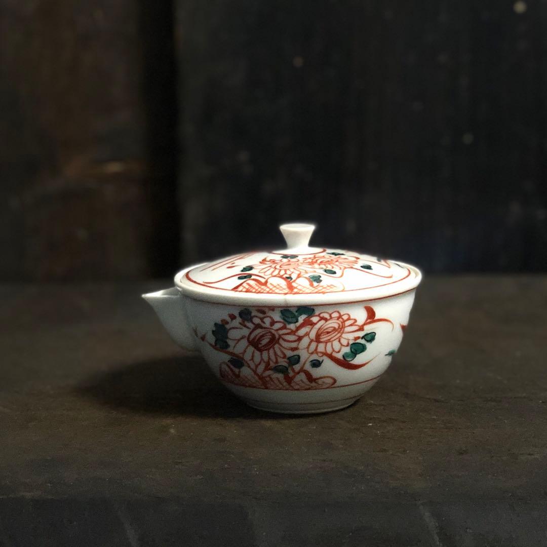三浦竹泉　赤絵煎茶器セット