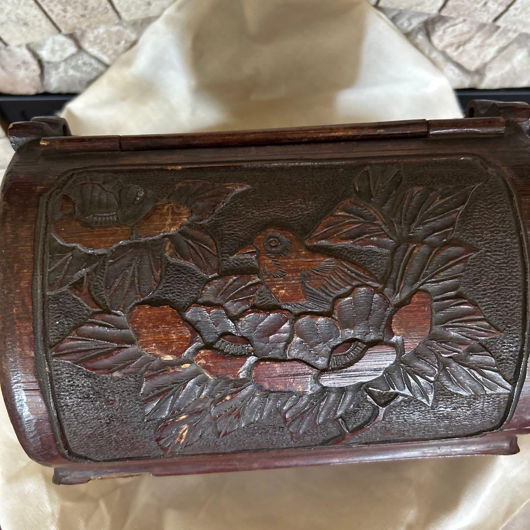 竹　バッグ　中国？　骨董品　アンティーク