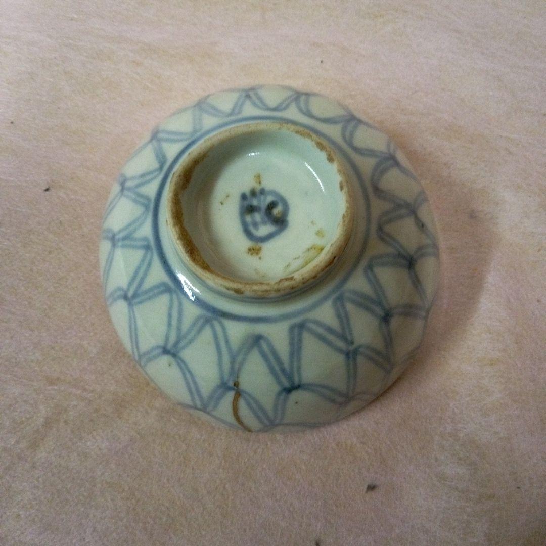 初期伊万里　網目文様茶碗　古美術　古道具　骨董品