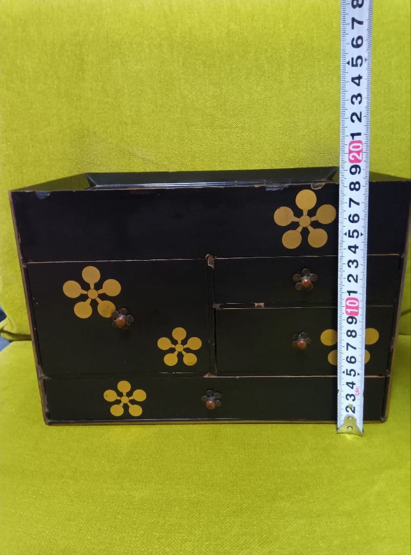 アンティーク　漆　金蒔絵　化粧箪笥　小たんす　かんざし入れ