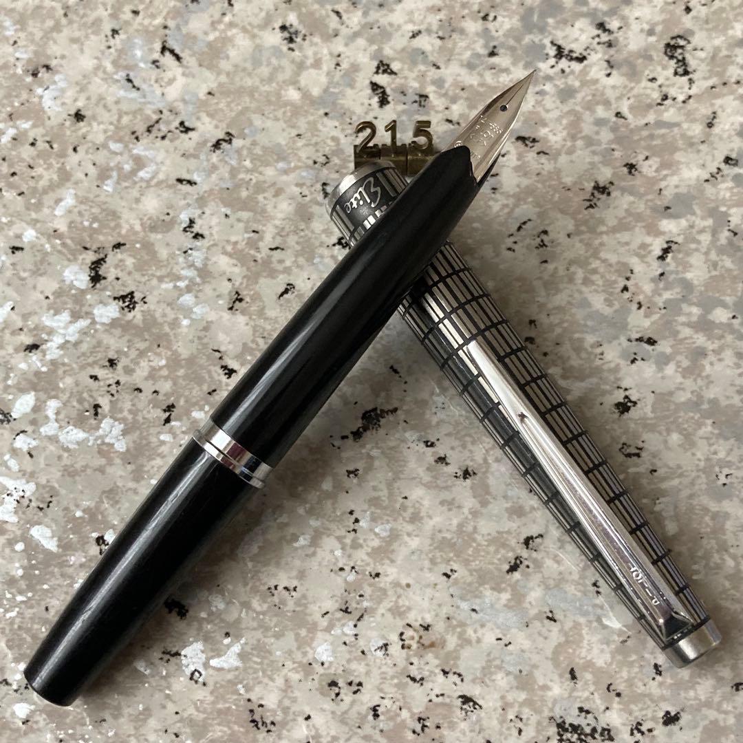 #215 オーバーホール済み 万年筆 PILOT 全格子 Elite 14k