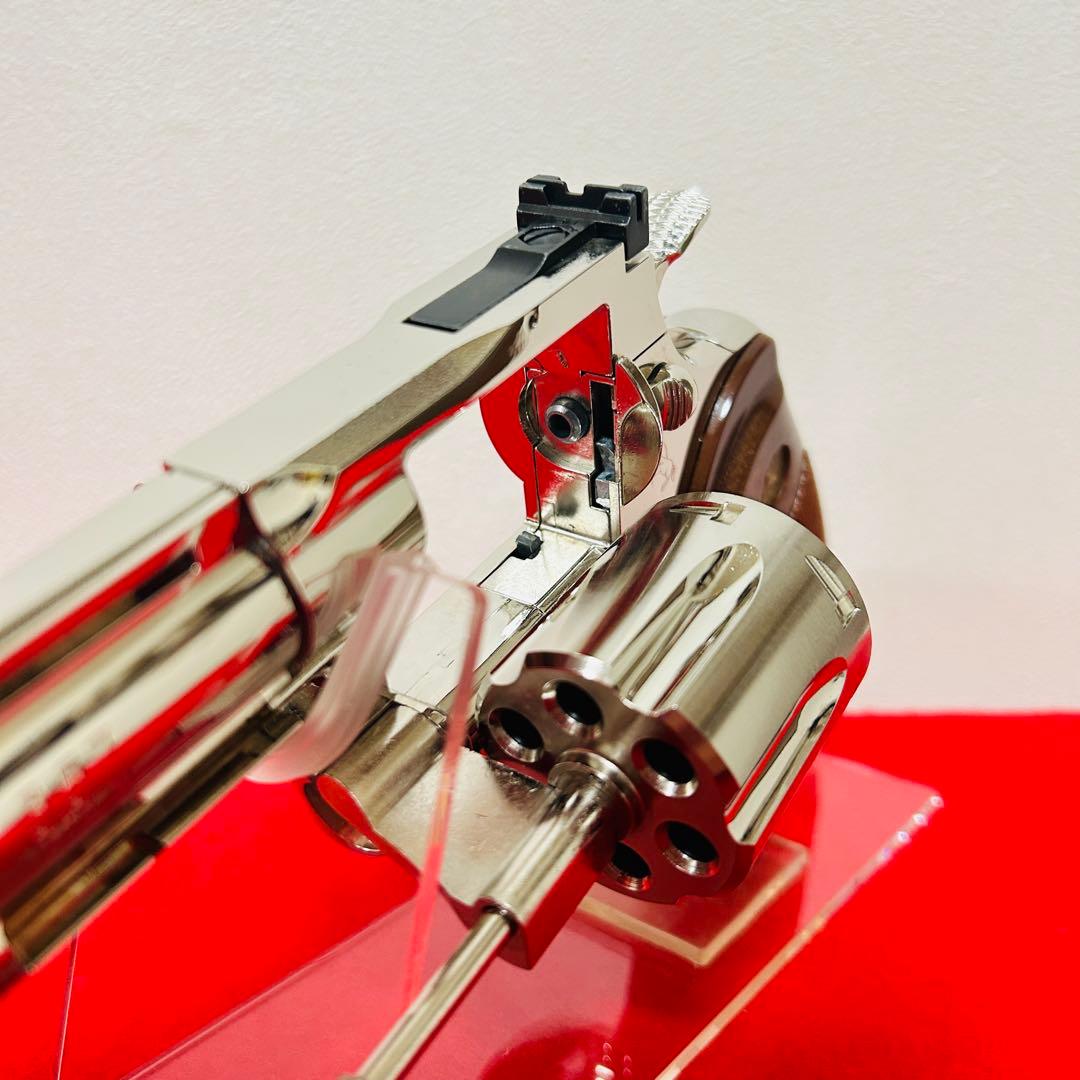 【Rモデル】 タナカ コルトパイソン　ニッケルフィニッシュ　6インチ ガスガン