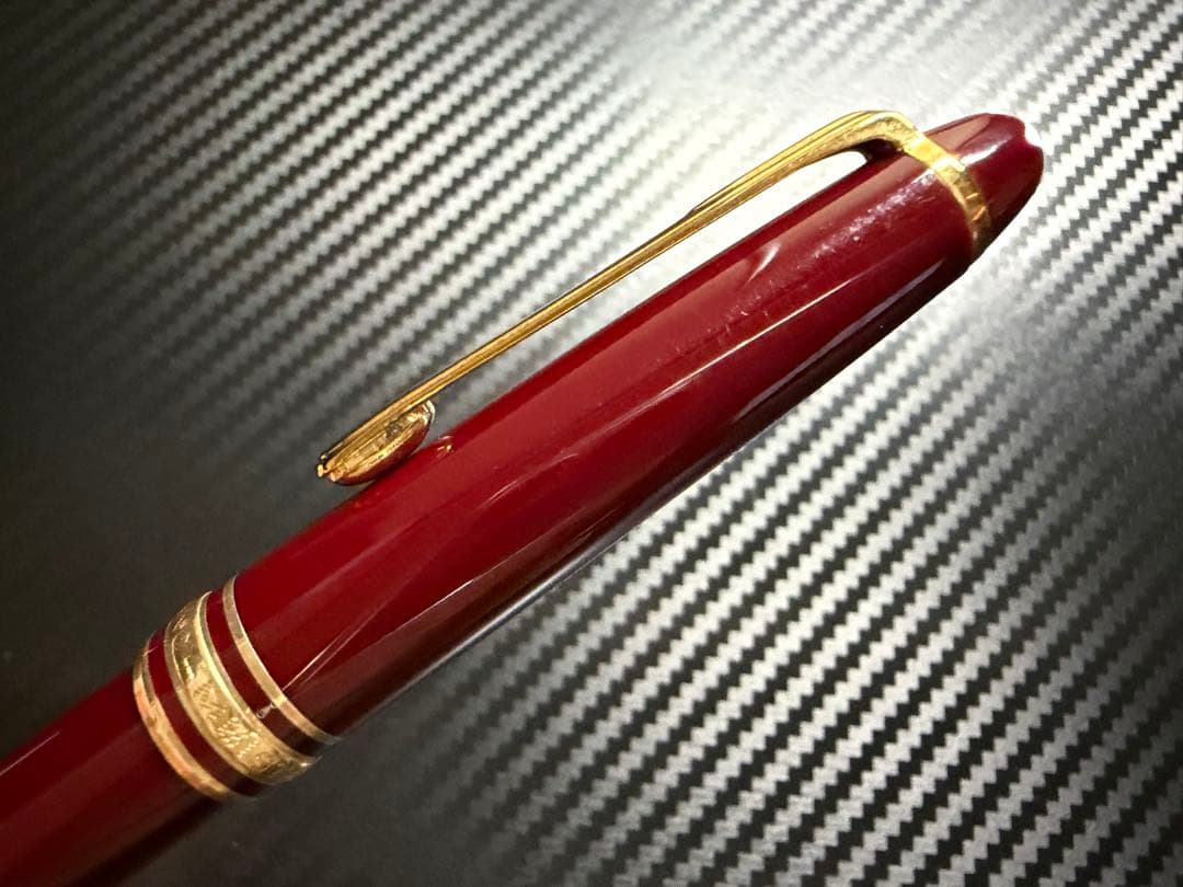 美品 エボナイト芯 モンブラン 144 ボルドー 全金 B 太字 万年筆