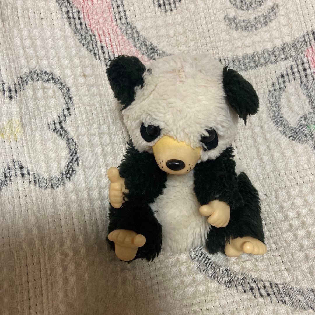 ファースト　モンチッチ風　パンダ　ぬいぐるみ　① レトロ　中古品