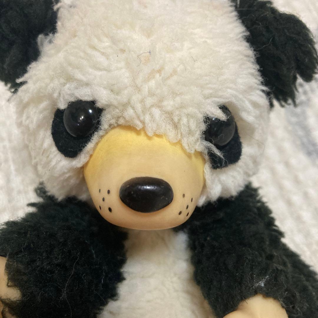 ファースト　モンチッチ風　パンダ　ぬいぐるみ　① レトロ　中古品