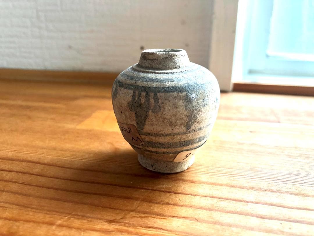 【タイ・骨董】宋胡録（スンコロク）鉄絵 小壺（1301年~1600年）