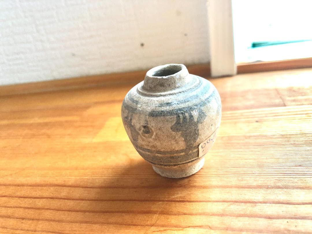 【タイ・骨董】宋胡録（スンコロク）鉄絵 小壺（1301年~1600年）