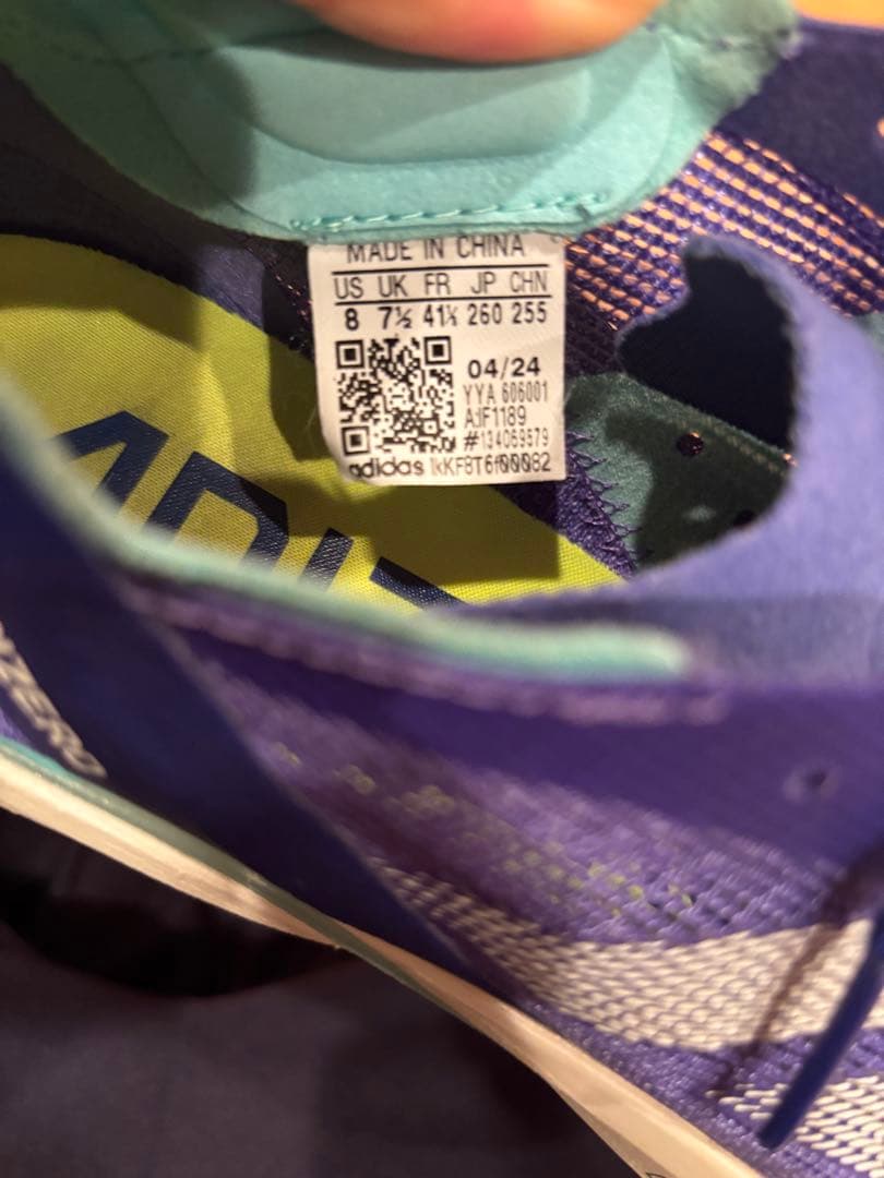 adidas ADIZERO アバンチ 26cm 青