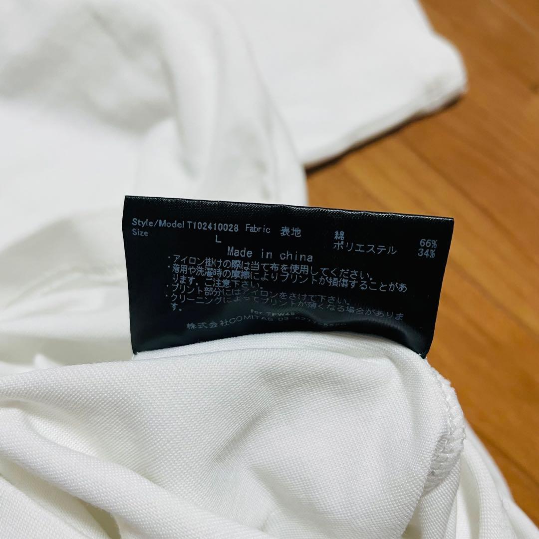 TFW49 モックネック　Tシャツ L ホワイト　ゴルフ