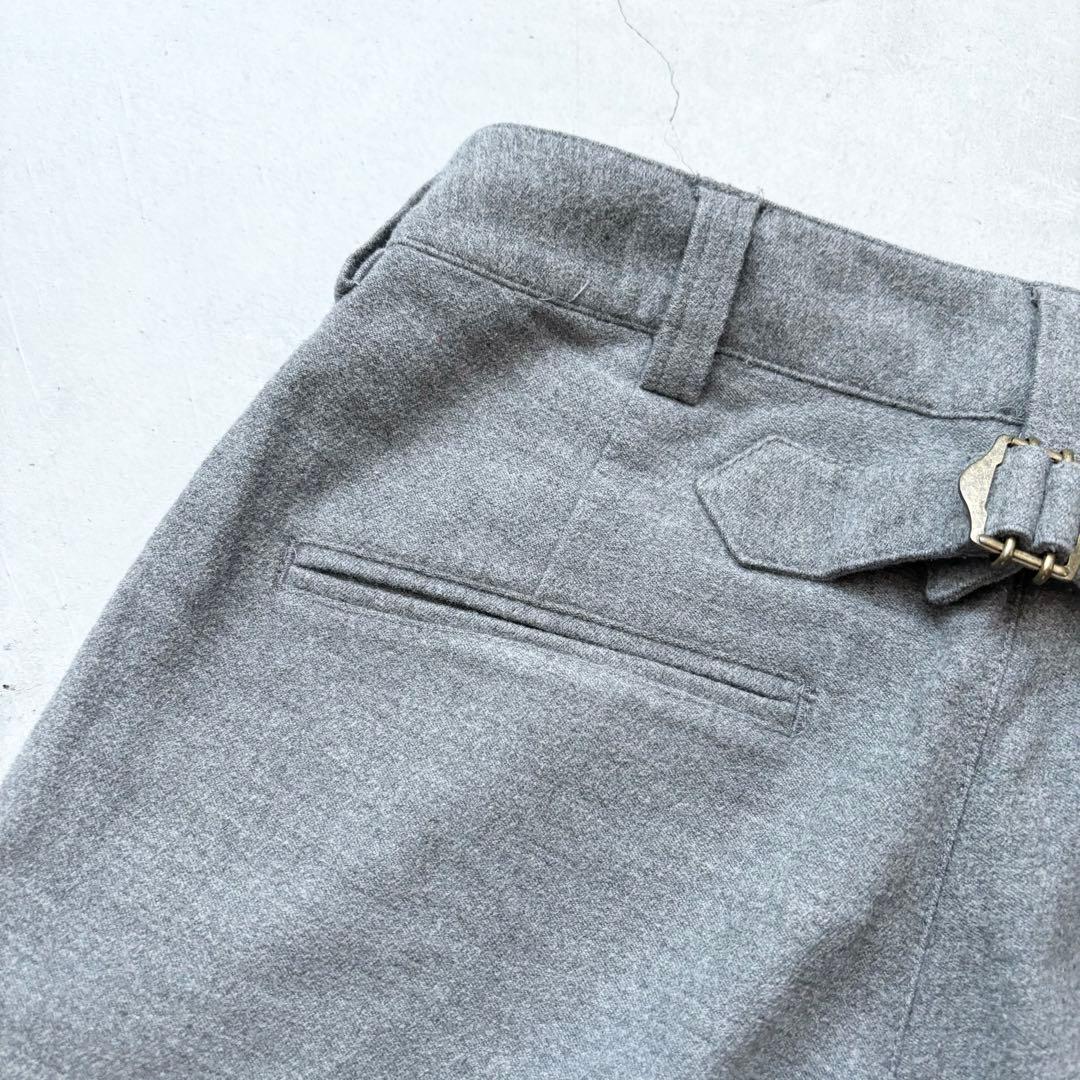 BEAMS GOLF ビームスゴルフ ロングパンツ 表微起毛 ロゴ グレー S