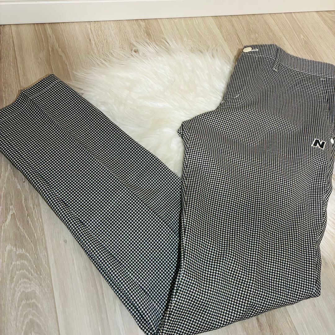 未使用級　ニューバランスゴルフ　千鳥柄　Nロゴ　ストレッチパンツ　4サイズ