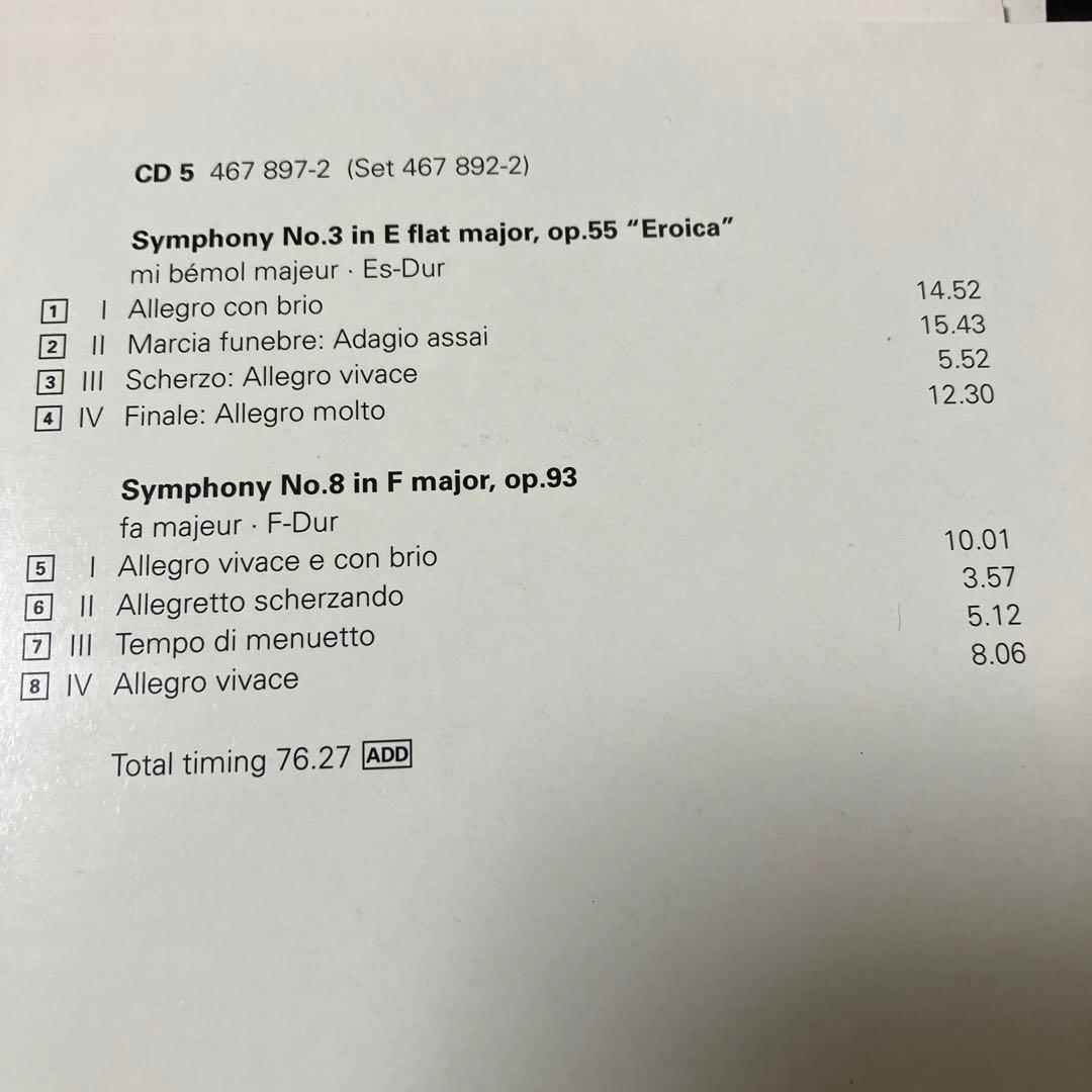 ベートーヴェン：交響曲全集、ピアノ協奏曲全集、ヴァイオリン協奏曲、他　8CD