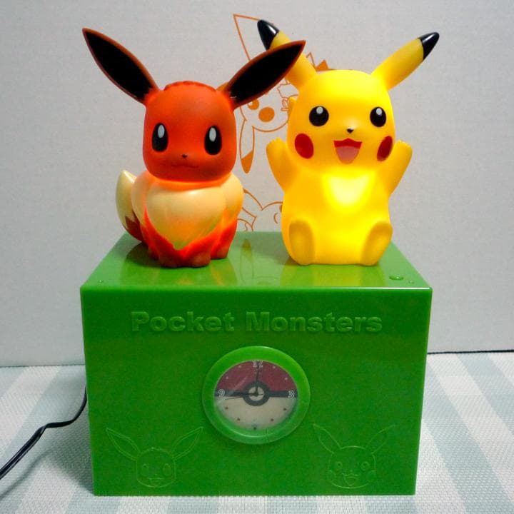 非売品 ピカチュウ＆イーブイ ルームライト時計 ポケモン セブンイレブン限定