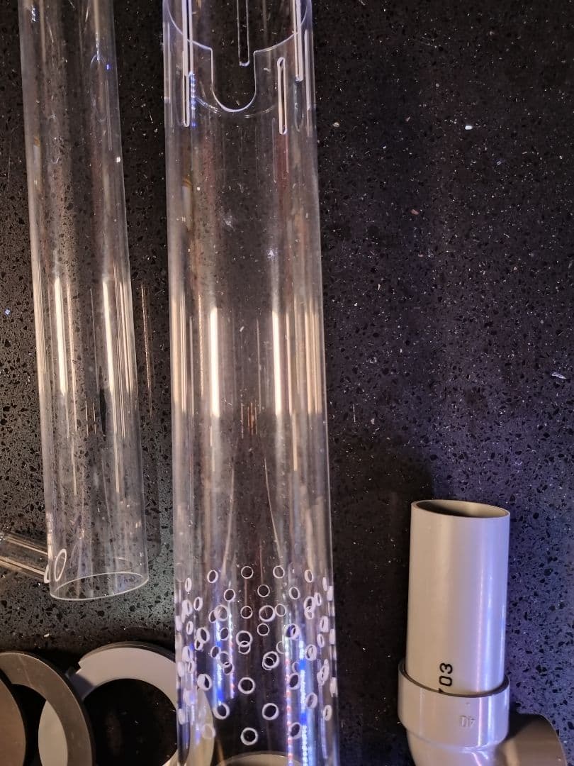 未使用 アクリル水槽オーバーフロー H450用 3重管セット