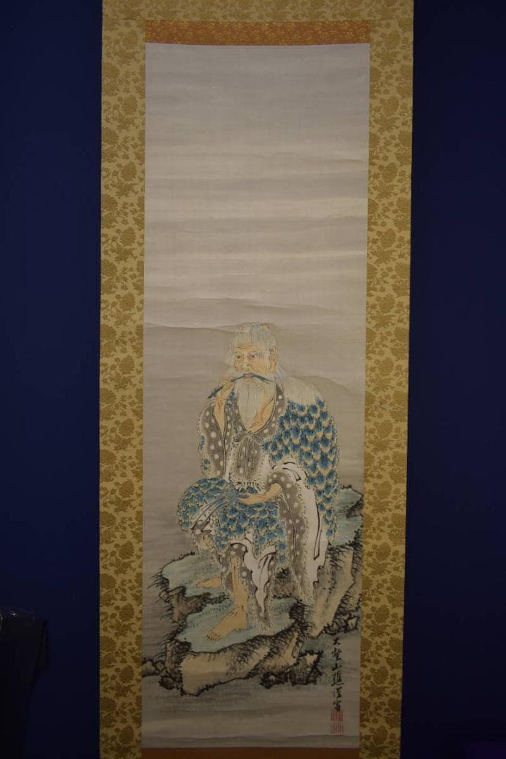 不詳/作者不詳/神農図/布袋屋掛軸HI-798