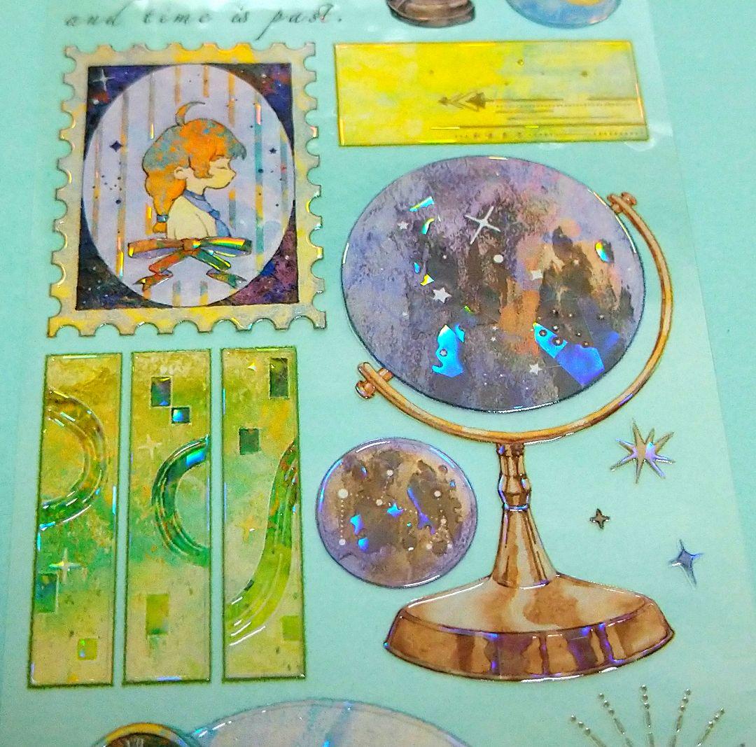 J606＃时空旅人(贝壳光)Menu切り売り海外人物マステ女の子