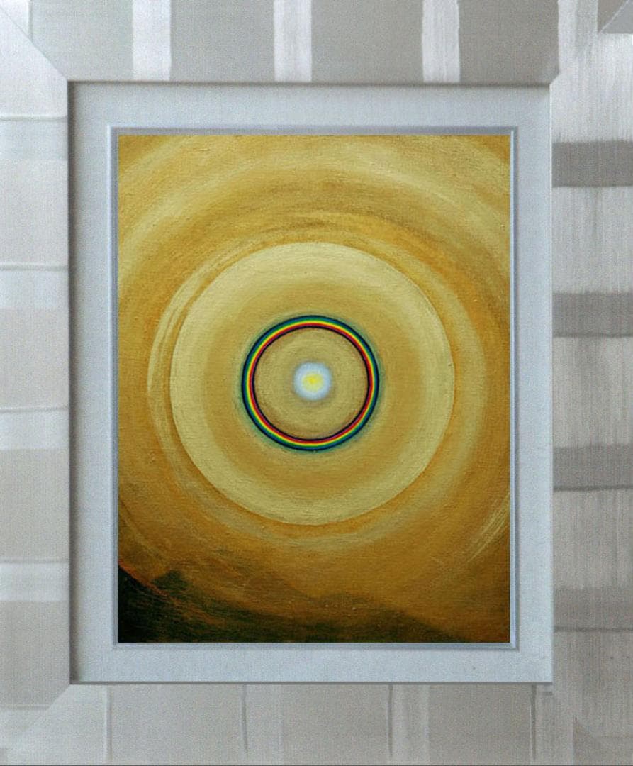 油絵 菅家令子 絵 絵画インテリア 額付(白) F6-G282023風景祈り希望