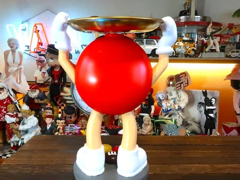 爆レア★m&m's エムアンドエムズ レッドくん トレイ付 店頭ディスプレイ