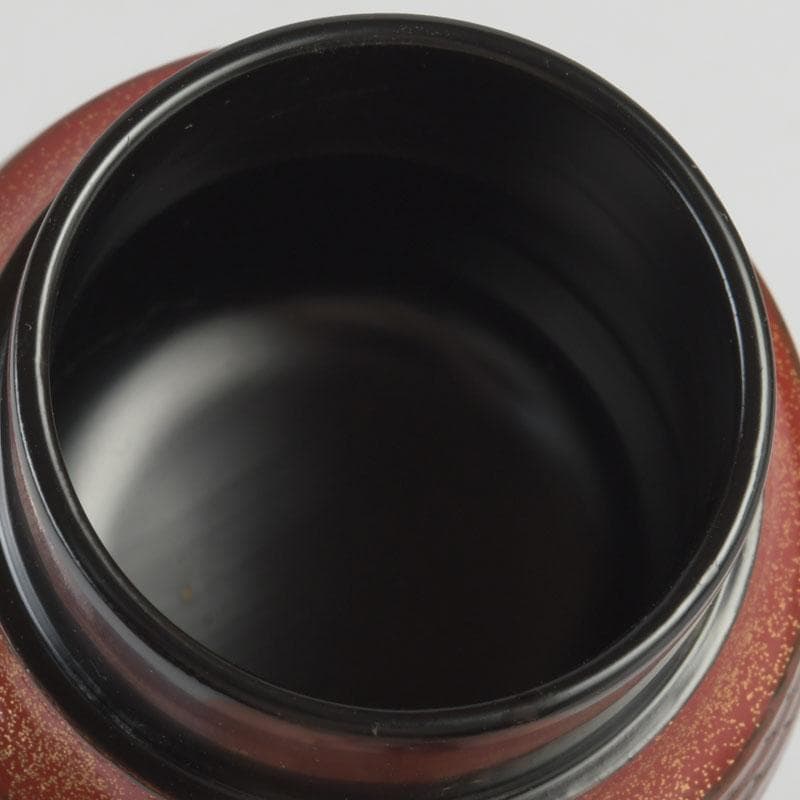 茶道具　漆塗　帽子茶器　棗　時代箱付　V　9816