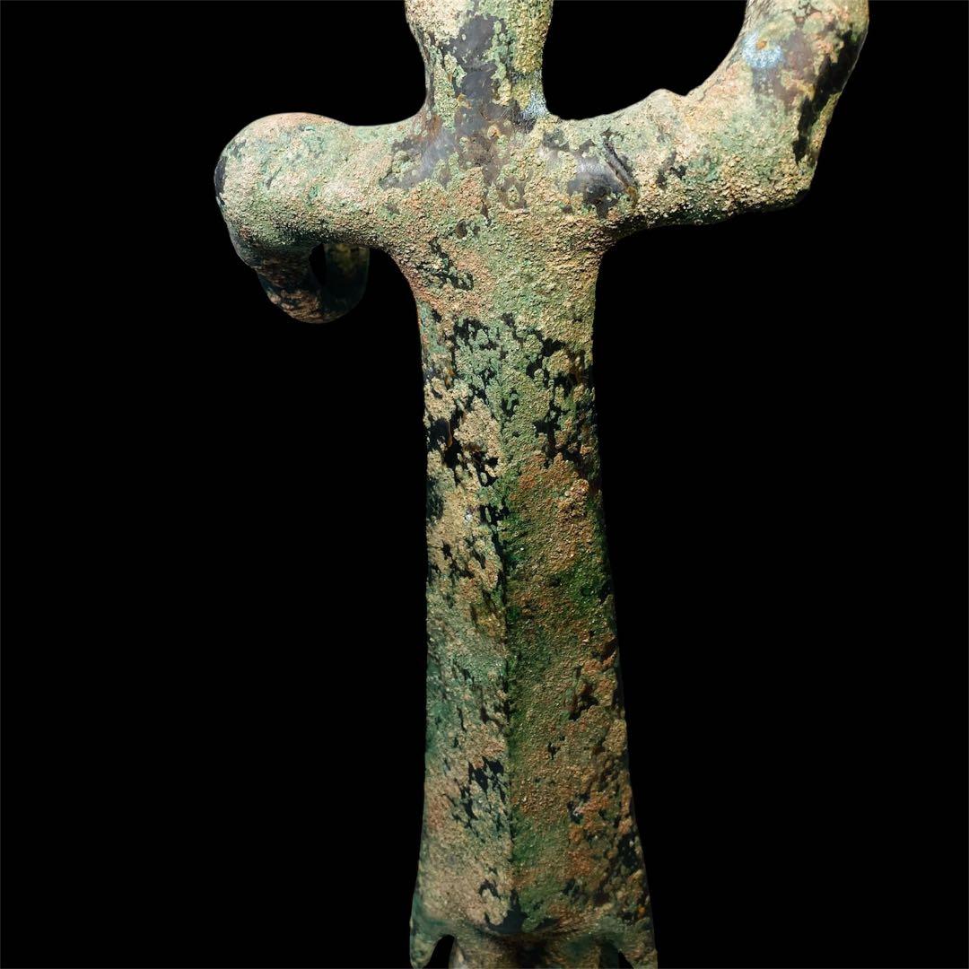 中国古玩 三星堆 青銅人物像 銅製 銅器 骨董品 時代品 美術品