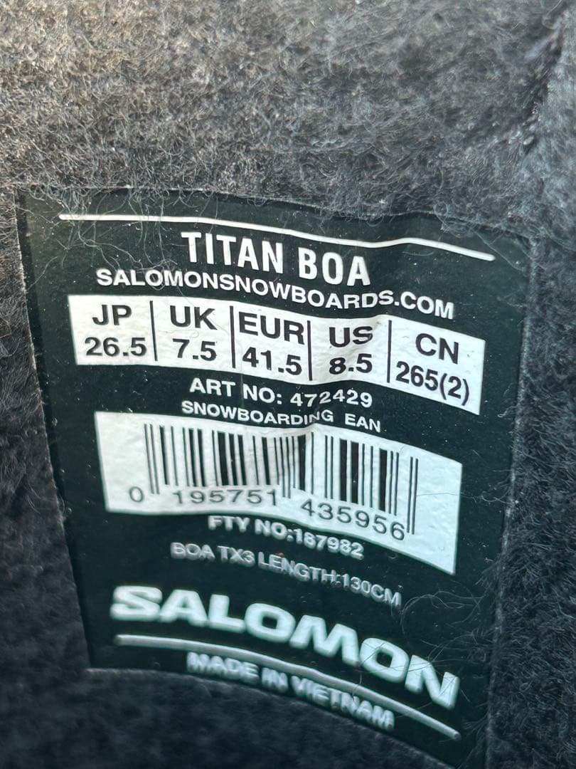 SALOMON TITAN BOA スノーボードブーツ 26.5cm
