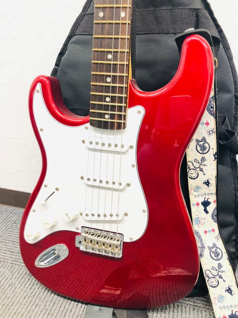 エレキギター ストラトタイプ 赤系 SSS シンクロタイプ 左利き TOKAI