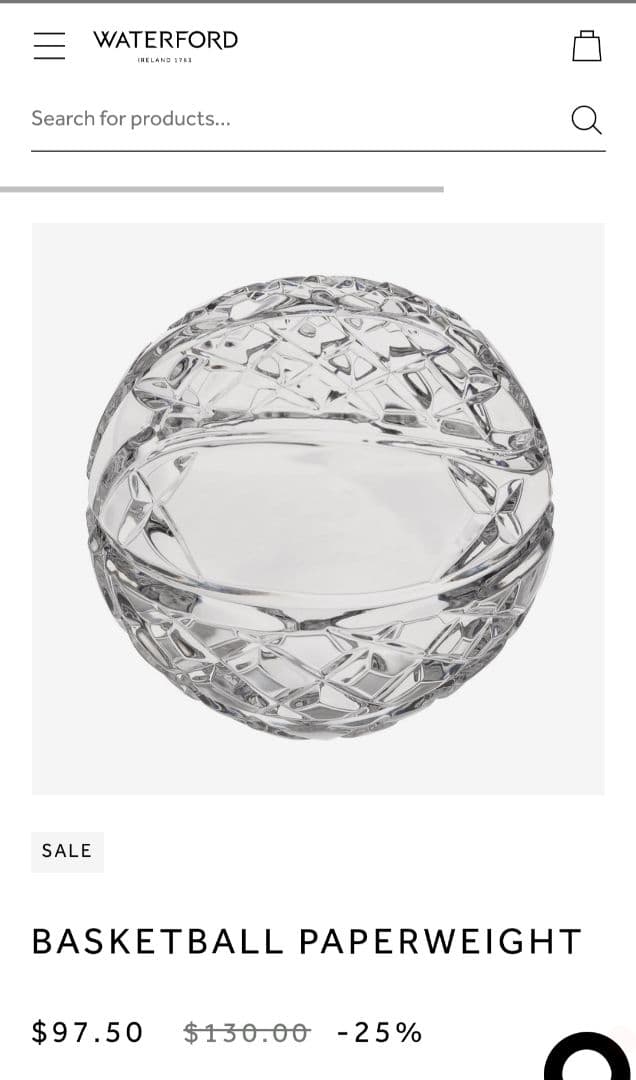  Crystal シカゴ・ブルズ ペーパーウェイト