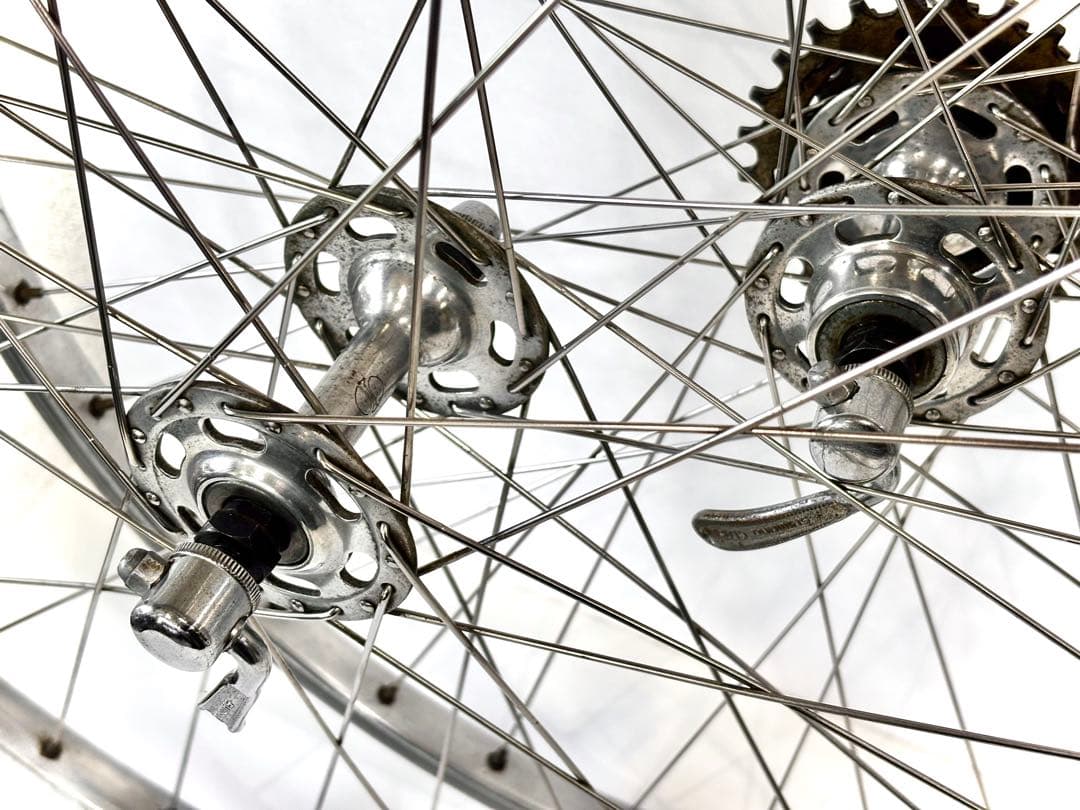 ランドナー ホイールセット　シマノラージハブ デュラエーススプロケ650B