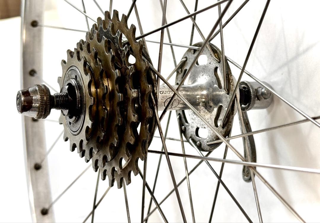 ランドナー ホイールセット　シマノラージハブ デュラエーススプロケ650B