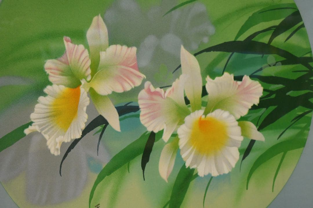 BGC93 デビット・リー シルクスクリーン 開花 AP 直筆サイン 額装