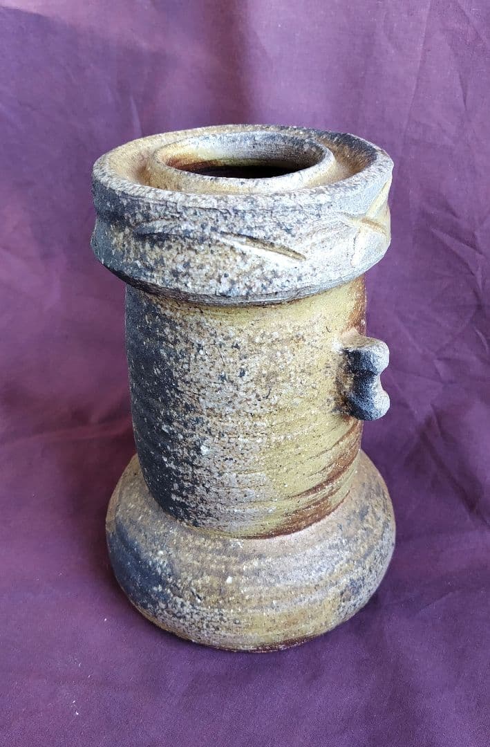 備前耳付花入 (未使用 新品同様)