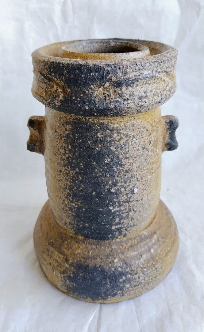 備前耳付花入 (未使用 新品同様)