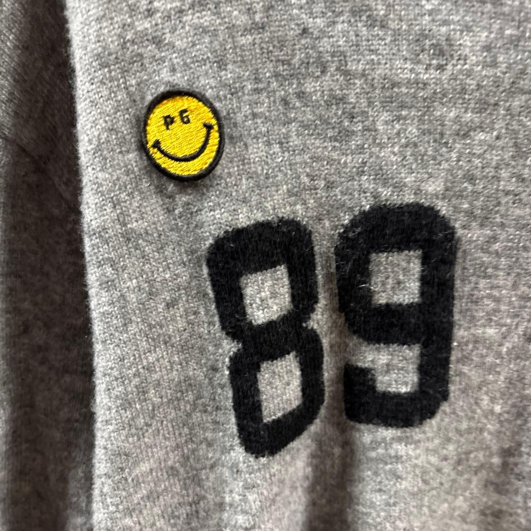パーリーゲイツ グレー ハーフジップ カシミヤ入り　セーター