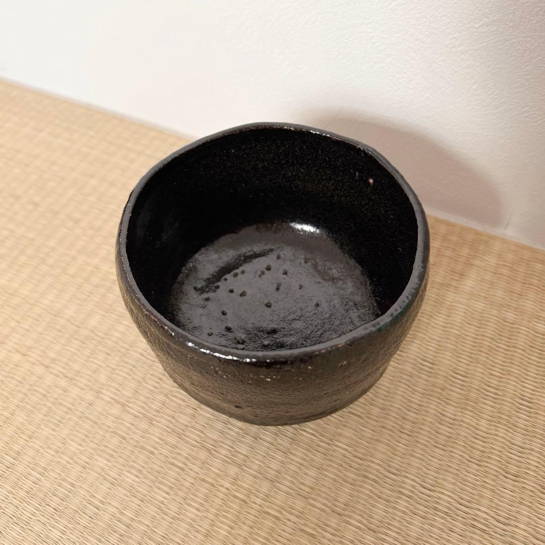 楽吉左衛門　十二代　弘入　黒茶碗／共箱共布／裏千家十五代鵬雲斎極め箱／銘「富松」