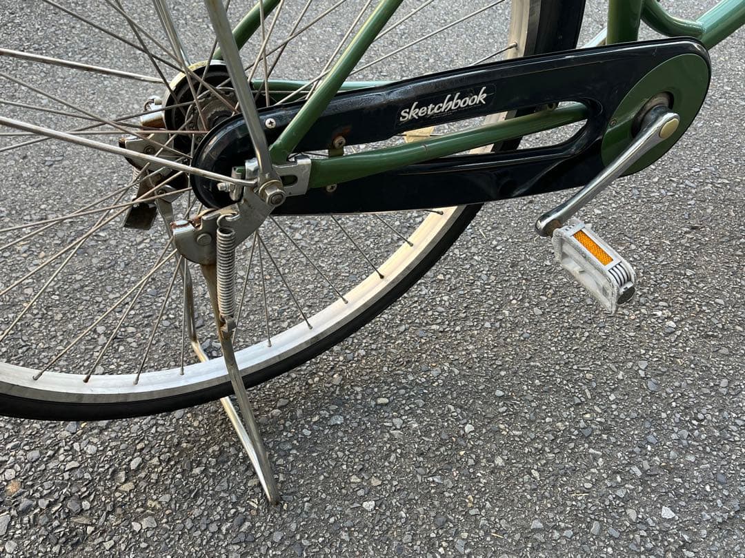 じ*こ様 中古ブリヂストンLEDオートライト自転車26インチ★グリーン※配達地域