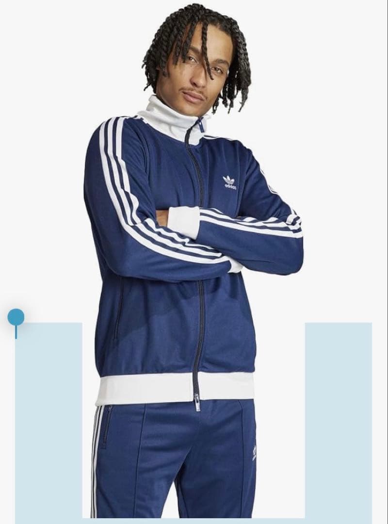新品✨ アディダス　ベッケンバウアー トラックジャケット　ネイビー　2XL