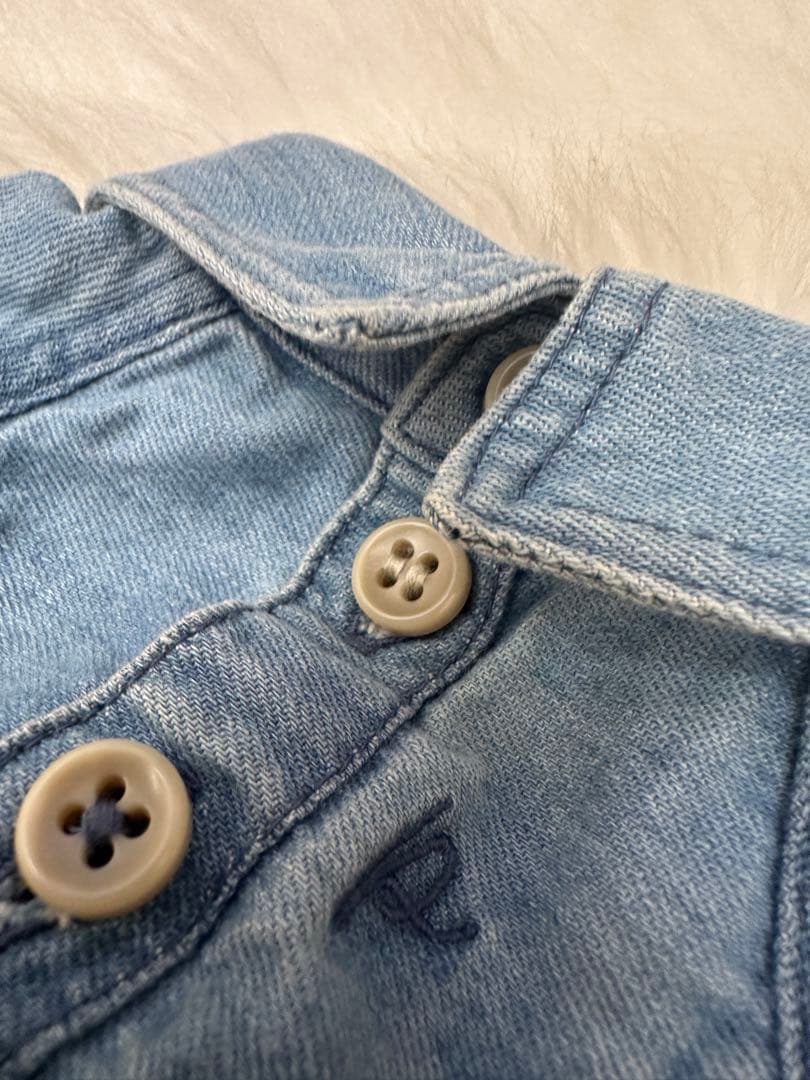 犬服・アクセサリー pp* closet 37 BIO BLEACH DENIM SHIRT