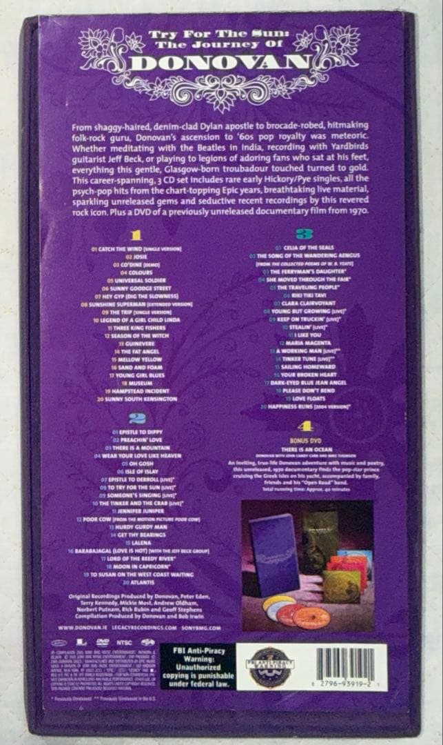 洋楽 TRY FOR THE SUN : THE JOURNEY OF DONOVAN