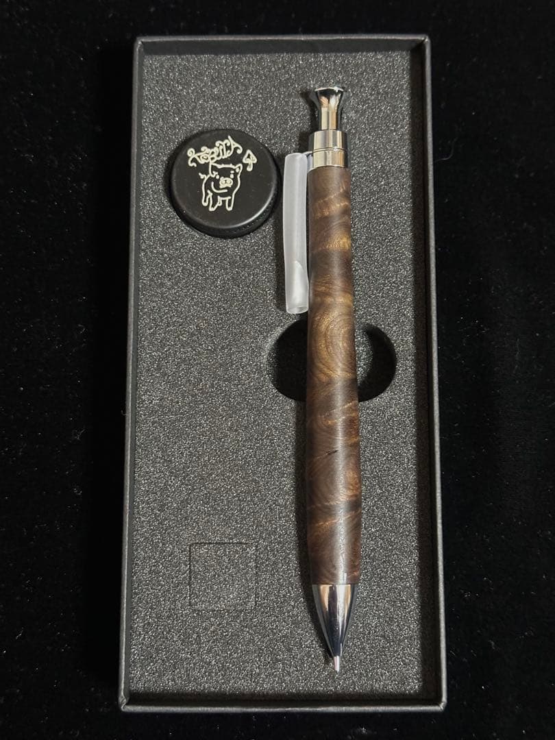 こぶた工房 シャープペンシル 神代楠 極上玉杢＆縮杢 0.5mm