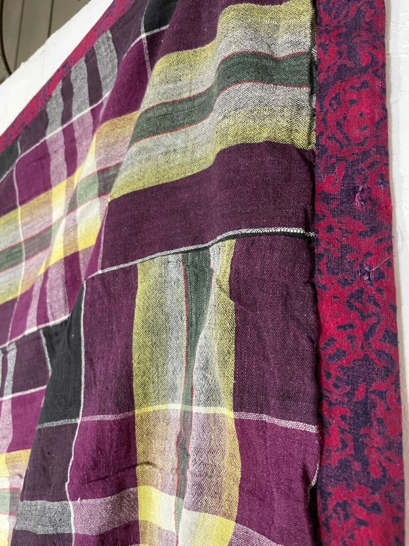 Japan antique 裂織 古布 ラグ カーペット こたつ上掛け 布団