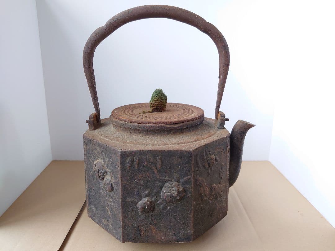 特大 サイズ 鉄瓶 中国美術 時代物 茶道具 前茶道具 骨董 インテリア 古い