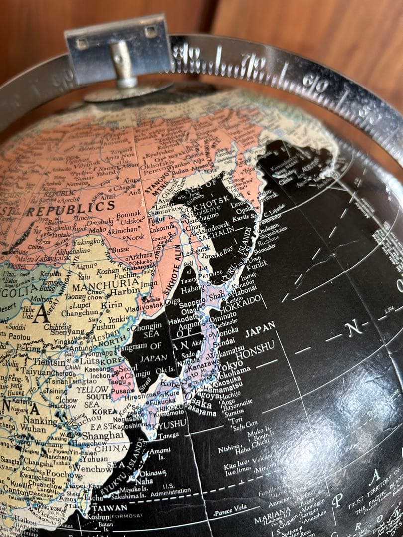 美品 60s 70s 地球儀 黒 ブラックオーシャン REPLOGLE