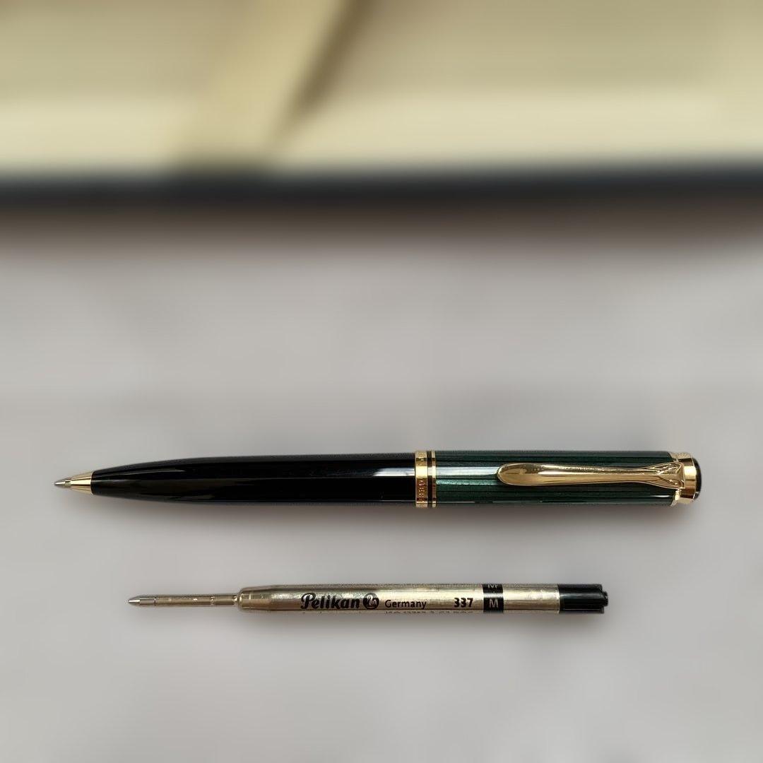 【ドイツ製】Pelikan スーベレーン K600 ツイスト式ボールペン 緑縞