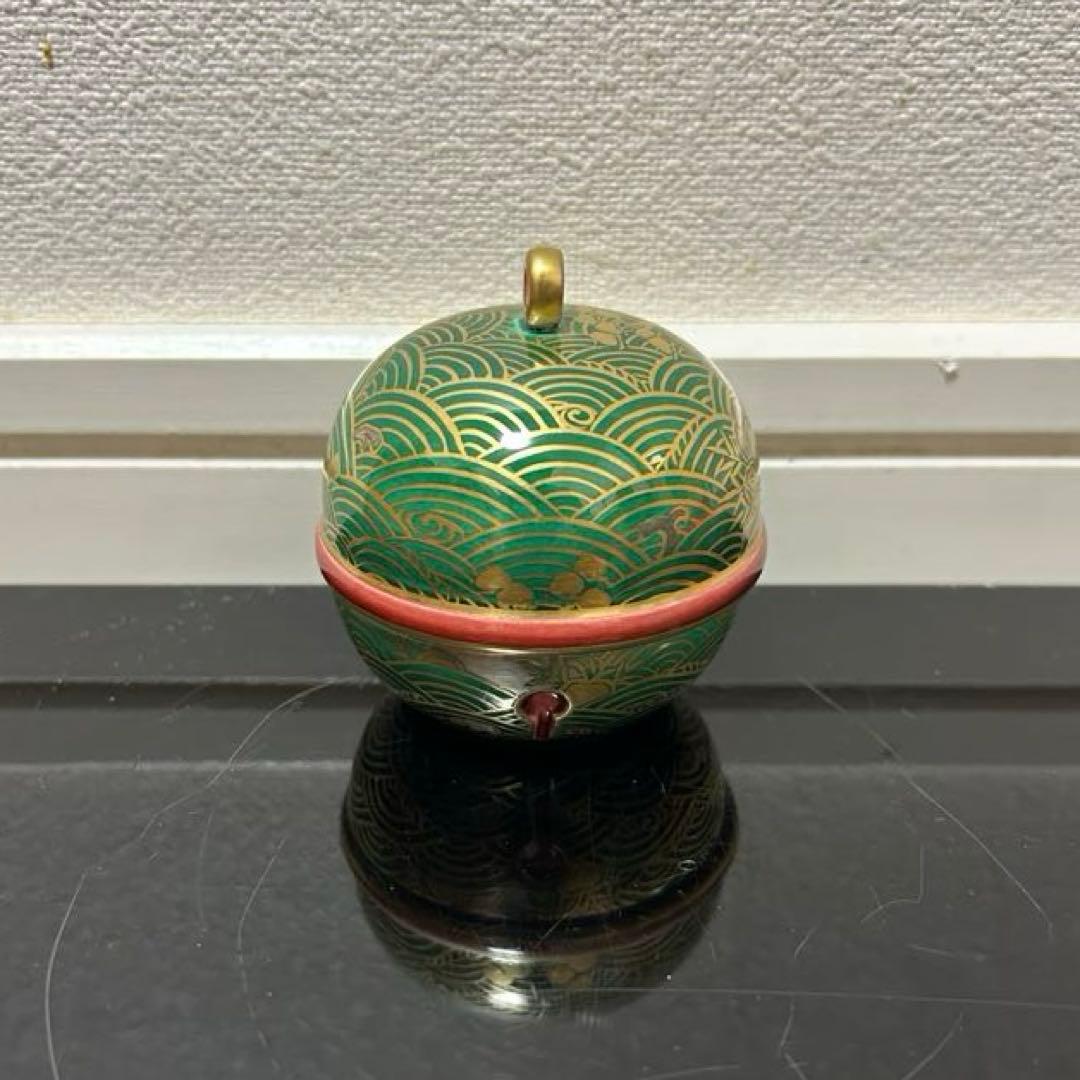 翠嵐　青交趾鈴香合　茶道具懐石茶箱鵬雲斎坐忘斎淡々斎即中斎七事式而妙斎水指棗茶碗